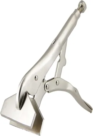 10-inch Locking Sheet Metal Clamp, Heavy Duty Sheet Metal Grip Tool, Heat-Treated Nickle Plated Welding Plier
