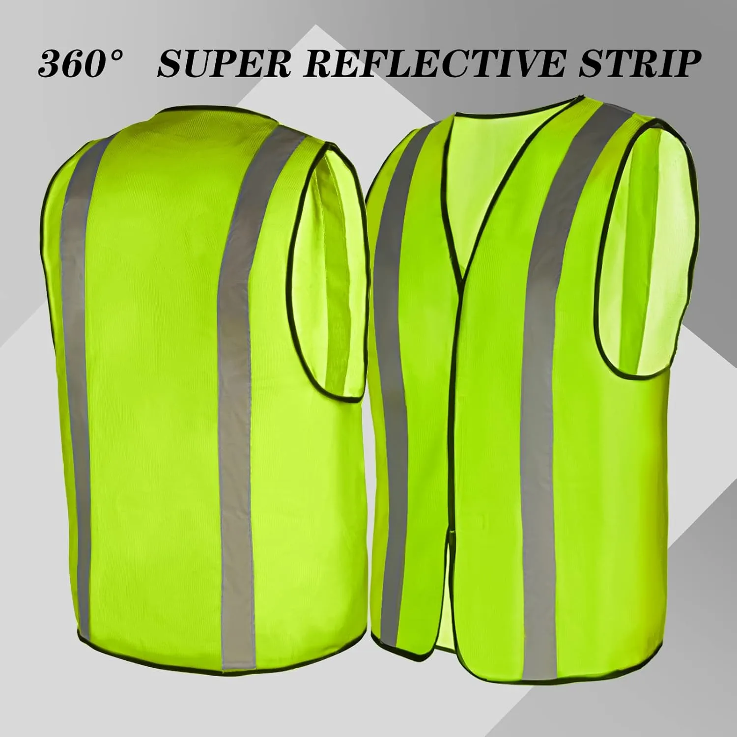 10 Pack Mount Marter Safety Reflective Vest for Outdoor Operator and Sportsmen