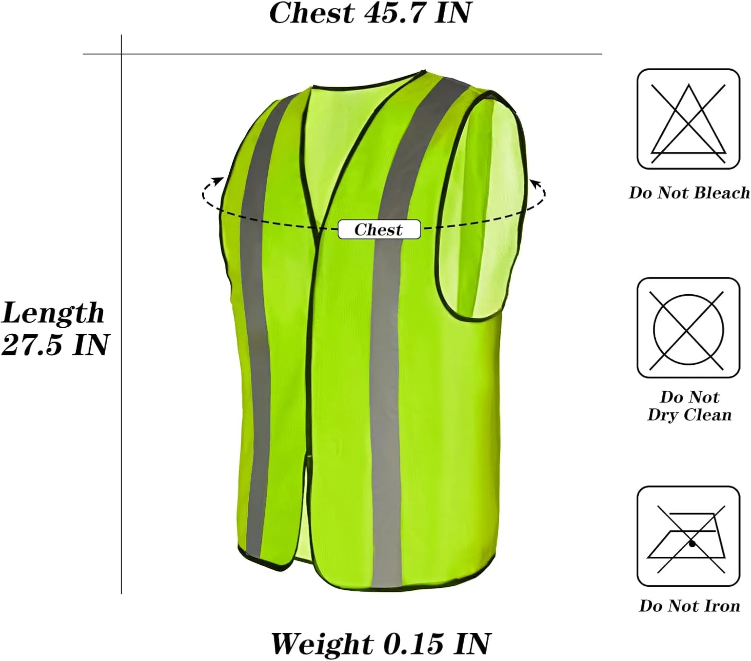 10 Pack Mount Marter Safety Reflective Vest for Outdoor Operator and Sportsmen