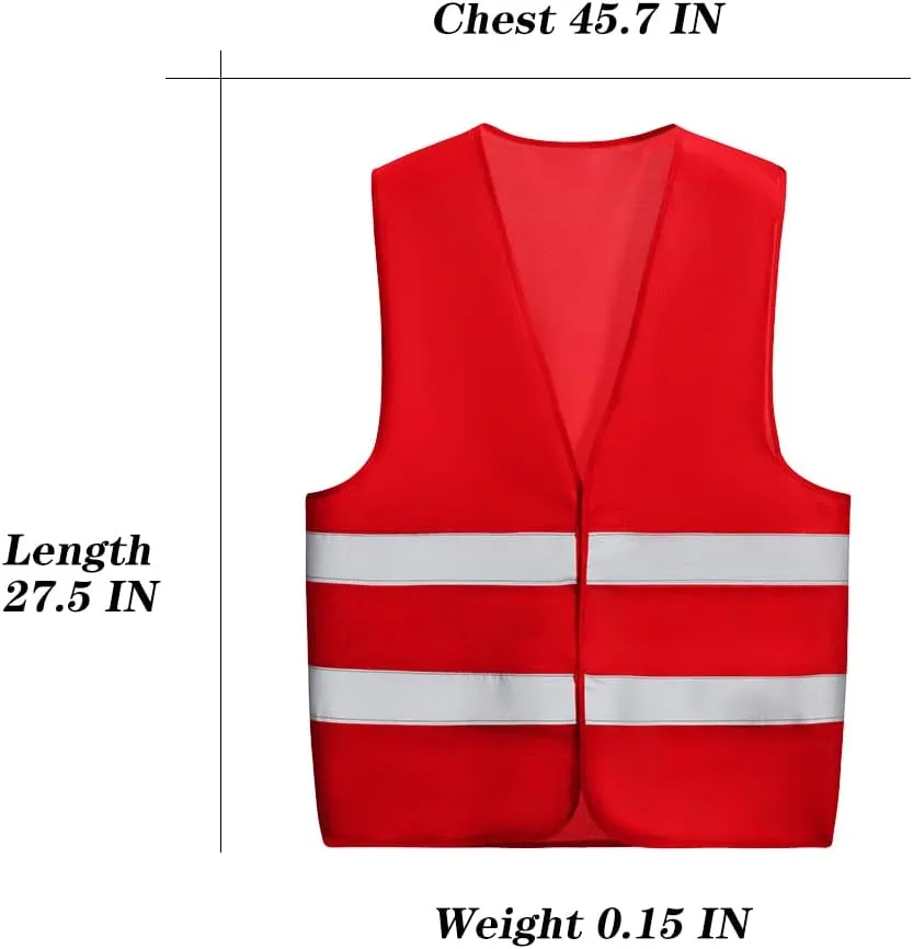 10 Pack Mount Marter Safety Reflective Vest for Outdoor Operator and Sportsmen
