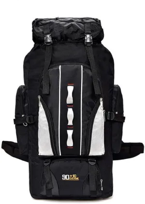 100L Camping Hiking Backpack, Large Military Tactical Backpack Waterproof Travel Daypack Survival Rucksack Bushcraft Backpack Lightweight Outdoor Camping Bag, Black-2