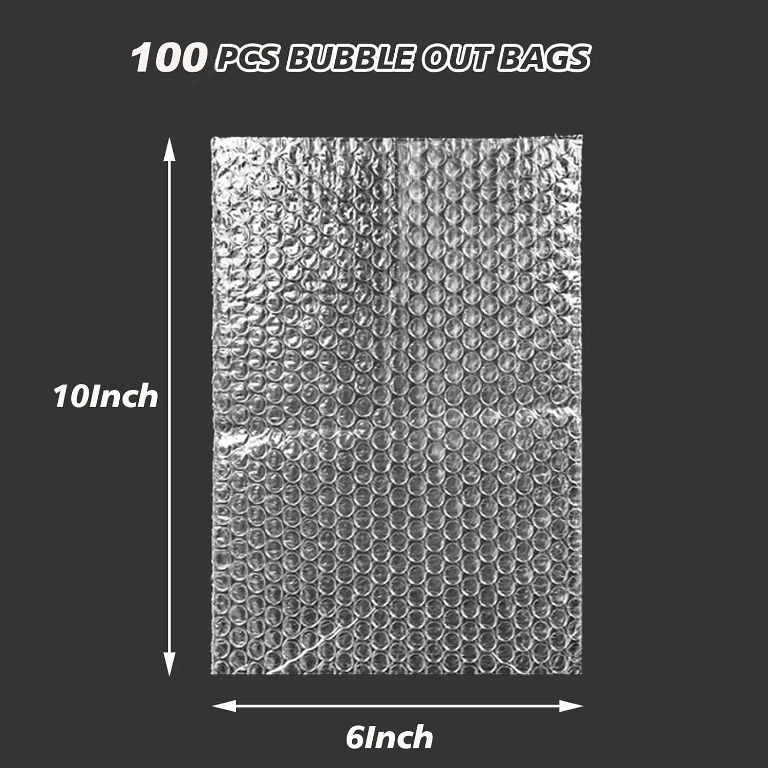 100pcs Bubble Pouches Wrap, 6'' x10'' Clear Bubble Pouch Bags for Fragile, Double Walled Moving Supplies Bubble Out Bags for Storage Wrapping, Dishes China Plates, Shipping and Packing