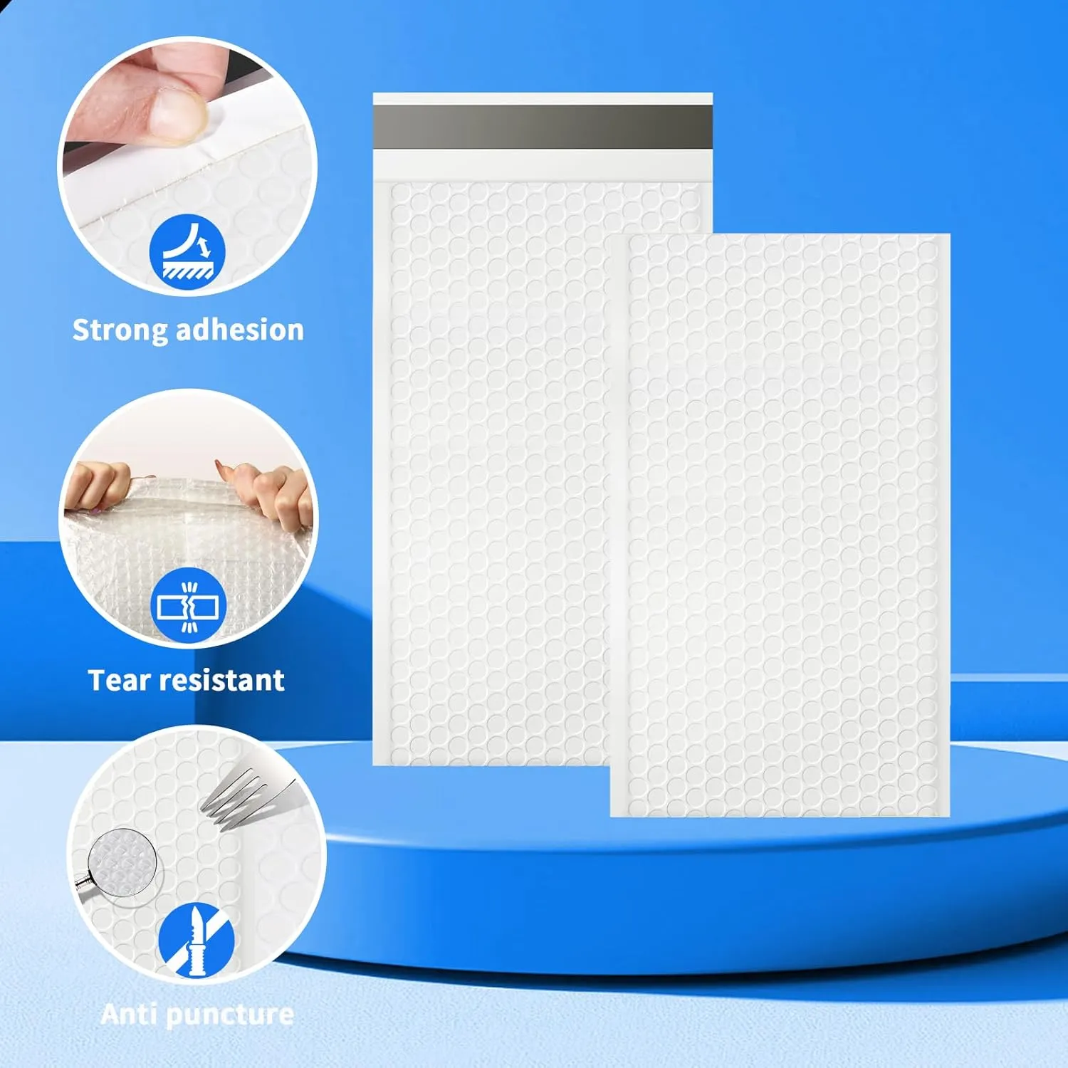105 Pack Bubble Mailers 4x8inch Padded Envelopes Thin Mailing Envelopes Waterproof Bubble Opaque Padded Mailers Self Seal Adhesive Shipping Bags for Mailing Jewelry Makeup Small Business