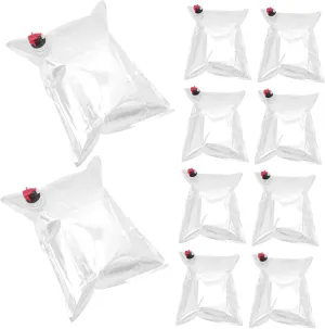 10Pcs Portable Wine Bladders with Spout Reusable Drink Bags for Wine Juice and Beverages for Travel and Outdoor Activities
