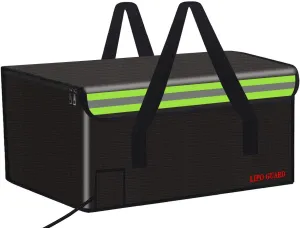 19.7"x13.8"x11.8" Ebike Battery Safe Bag Fireproof Charging Bag Lipo Battery Bag Large Capatity for Lipo Battery Pack Storage Charging Transport, Home Office Travel Fireproof Safe Storage Pouch