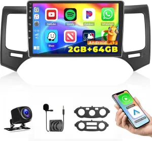 [2 64GB] Inefala for Kia Magentis/Optima 2008-2010 Android Car Radio Stereo with Wireless Carplay Android Auto, 9 Inch HD Touchscreen with GPS WiFi Bluetooth FM/RDS EQ SWC 26UI Backup Camera MIC