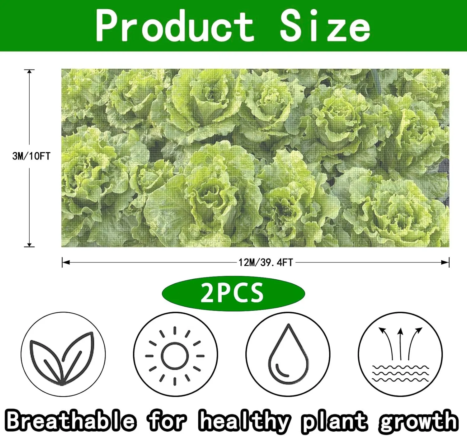 2 Pack Garden Netting 10x39.4Ft Ultra Fine Mesh Insect Netting for Garden Protection,Reusable Barrier Protection Mesh Plants Cover for Protect Vegetables Plants Fruits Flowers Crops from Animals