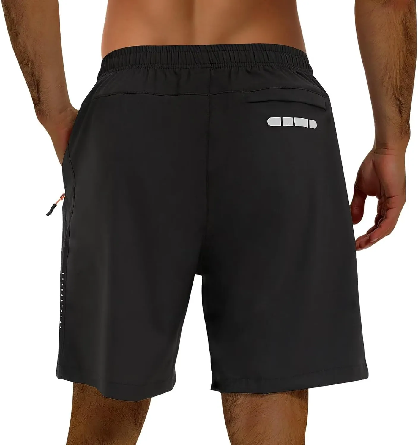 2 Pack Mens Athletic Shorts Quick Dry 7 Inch Running Shorts Breathable Mesh Gym Workout Shorts with Zipper Pockets