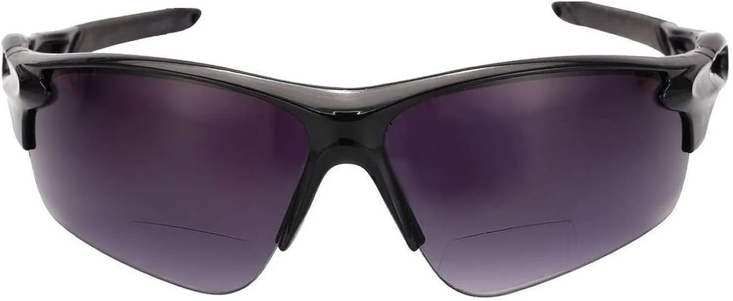2 Pair of 'The Athlete' Precision Sport Wrap Lightweight Bifocal Unisex Reading Sunglasses