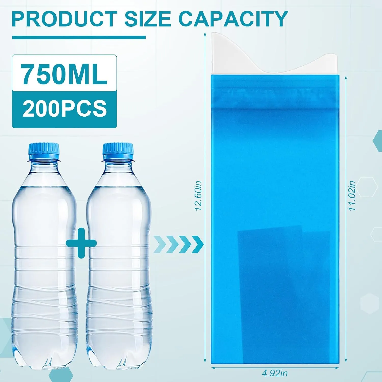 200 Pcs Disposable Urine Bag 700 ml Pee Bags for Travel for Women/Men Camping Pee Bags Bulk Unisex Emergency Urine Bag Vomit Bags, Toilet Traffic Jam Pregnant, Patient Portable