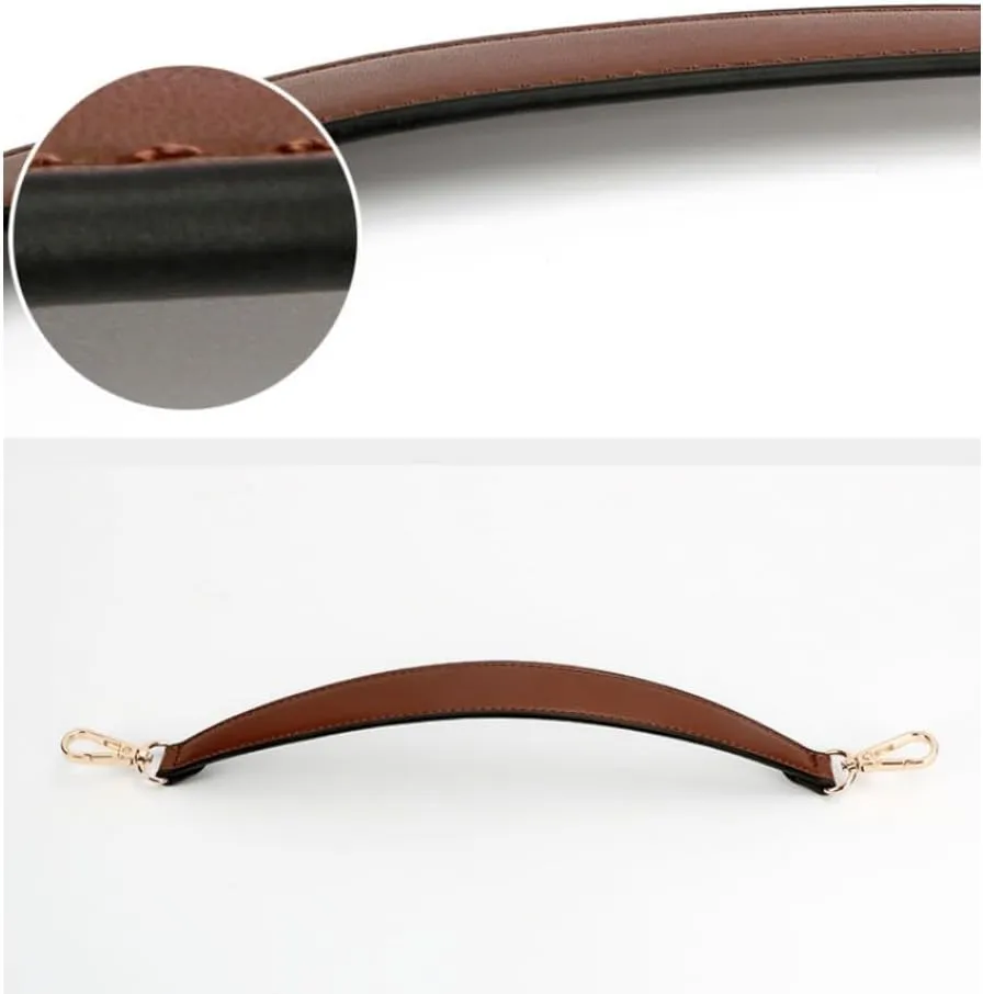 2Pack Genuine Leather Purse Strap Sewing Canvas Replacement Handbag Shoulder Bag PU Handle Strap for Cross Body Bag Purse (D)