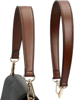 2Pack Genuine Leather Purse Strap Sewing Canvas Replacement Handbag Shoulder Bag PU Handle Strap for Cross Body Bag Purse (D)