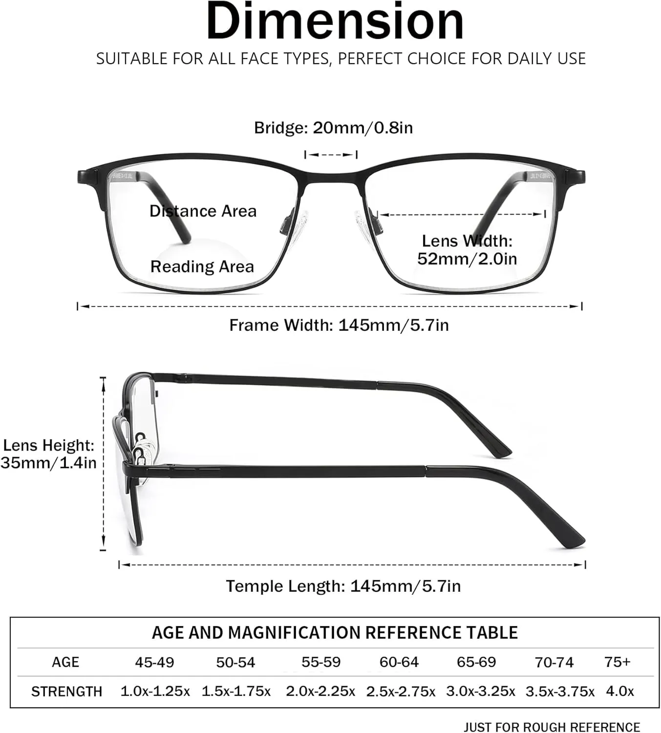 3 Pack Bifocal Reading Glasses for Men, Blue Light Blocking Computer Readers,Anti UV Ray/Eye Strain/Glare, Wide Metal Frame Eyeglasses with Pouches(275 Magnification Strength)