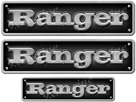 3 Ranger Stickers - 10" Long Set. Replica Name Plate in Vinyl