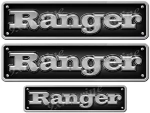 3 Ranger Stickers - 10" Long Set. Replica Name Plate in Vinyl