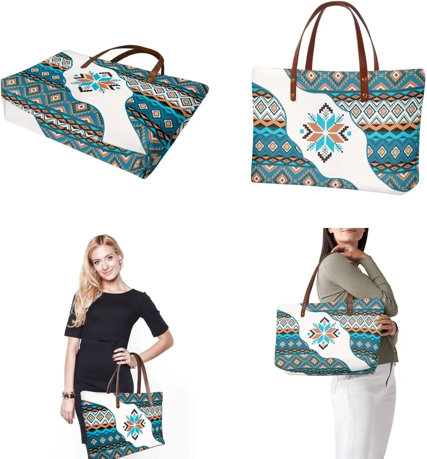 3PCS Tote Bag with Wallet, Purse and Wallet Set for Women Large Top Handle Purse Casual Satchel Handbag