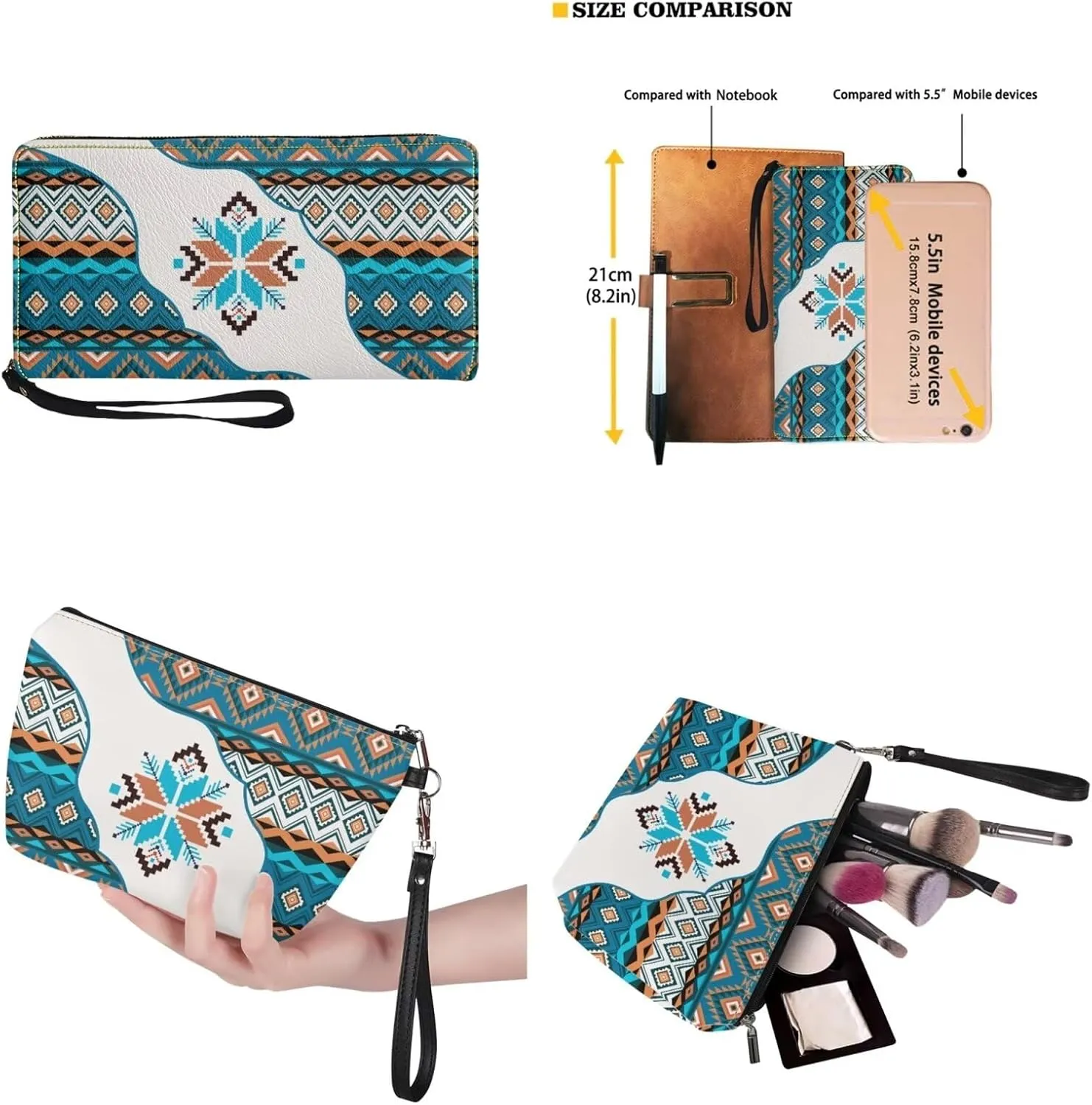3PCS Tote Bag with Wallet, Purse and Wallet Set for Women Large Top Handle Purse Casual Satchel Handbag
