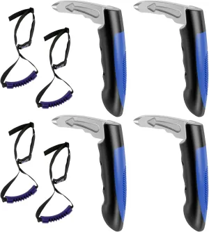 4 Pack Car Door Handle for Elderly, 3 in 1 Car Handle Assist, Multifunction Auto Cane Car Door Latch Handle for Seniors and Handicapped, Blue
