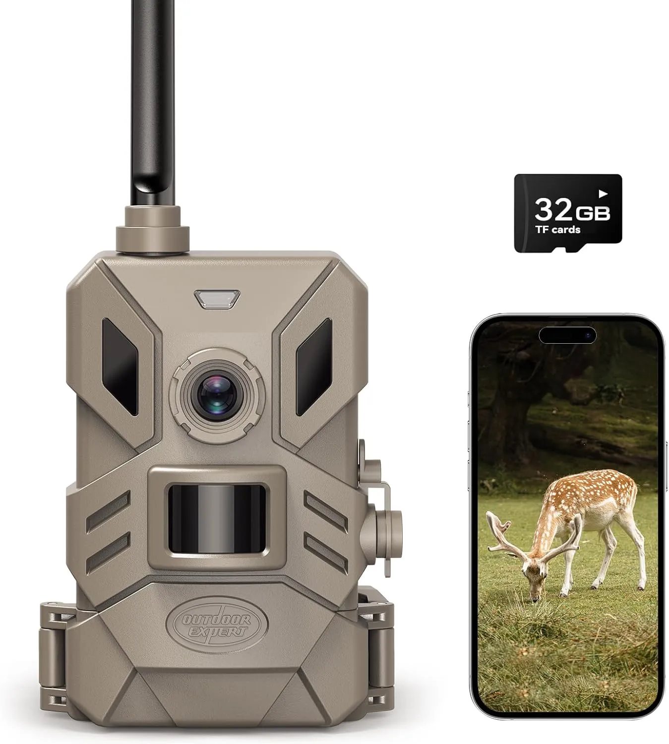 4G Cellular Trail Camera,36MP Hunting Camera with No Glow 940nm IR Led Night Vision,HD Video IP66 Waterproof Game Cam,90FT Flash Range Wildlife Monitor