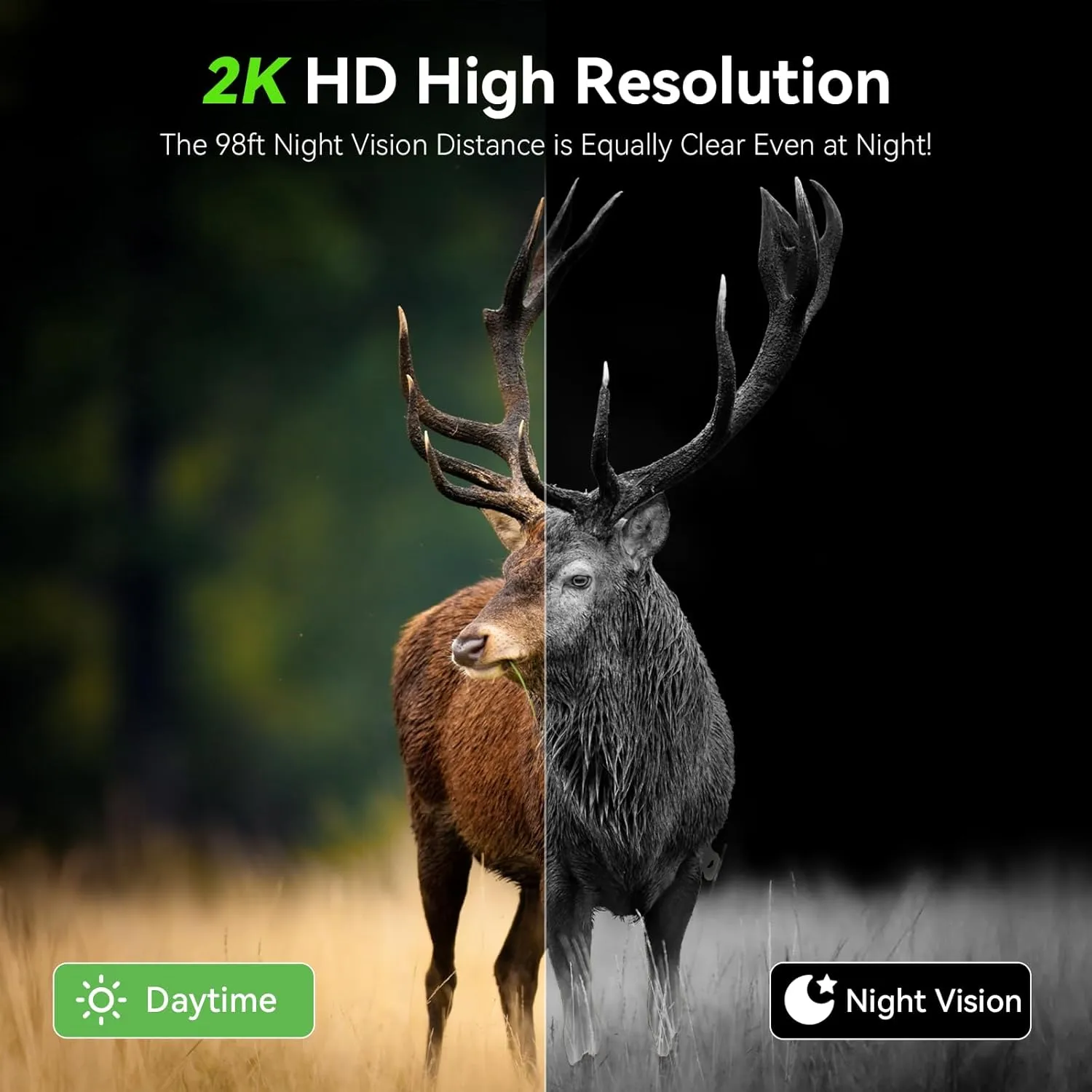 4G LTE Cellular Trail Camera,12X Hybrid Zoom Game Camera with 2K View Live Video,360°Full Cover Security Camera with Motion Activated,Built-in SIM Card,Solar Powered,IP65 Waterproof