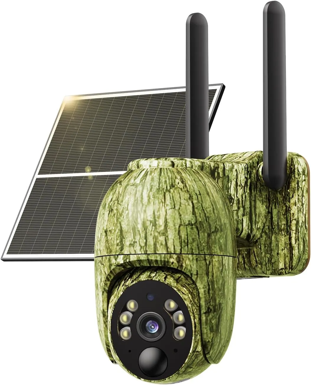 4G LTE Cellular Trail Cameras, Solar Powered 2K Live Streaming Pan Tilt Remote 4G Game Cameras Built in SIM Card with Night Vision Motion Activated Waterproof