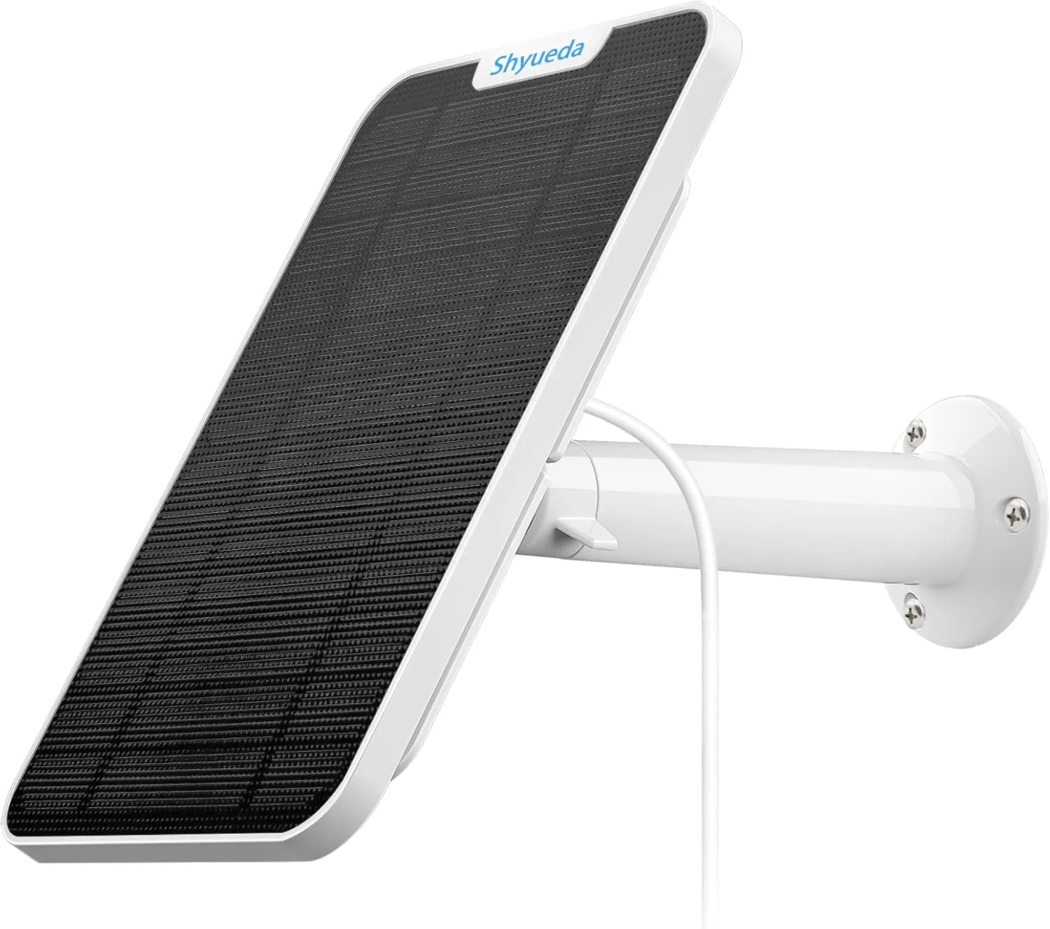 4W Solar Panel Charging Compatible with SimpliSafe Outdoor Security Camera only, with 13.1ft Waterproof Charging Cable, IP65 Weatherproof,Includes Secure Wall Mount(White)