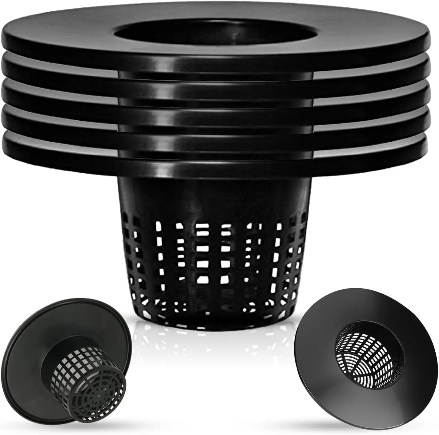 (5 Pack) 6 Inch Wide Mesh Lip Bucket Basket Lid | 5 Gallon Bucket Lids for DWC, Net Pots for Hydroponics   CHQ Conversion Chart