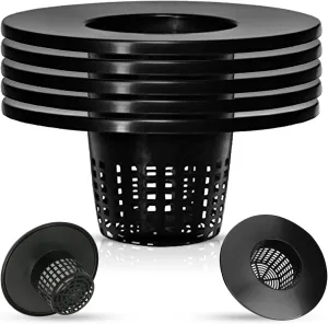 (5 Pack) 6 Inch Wide Mesh Lip Bucket Basket Lid | 5 Gallon Bucket Lids for DWC, Net Pots for Hydroponics   CHQ Conversion Chart