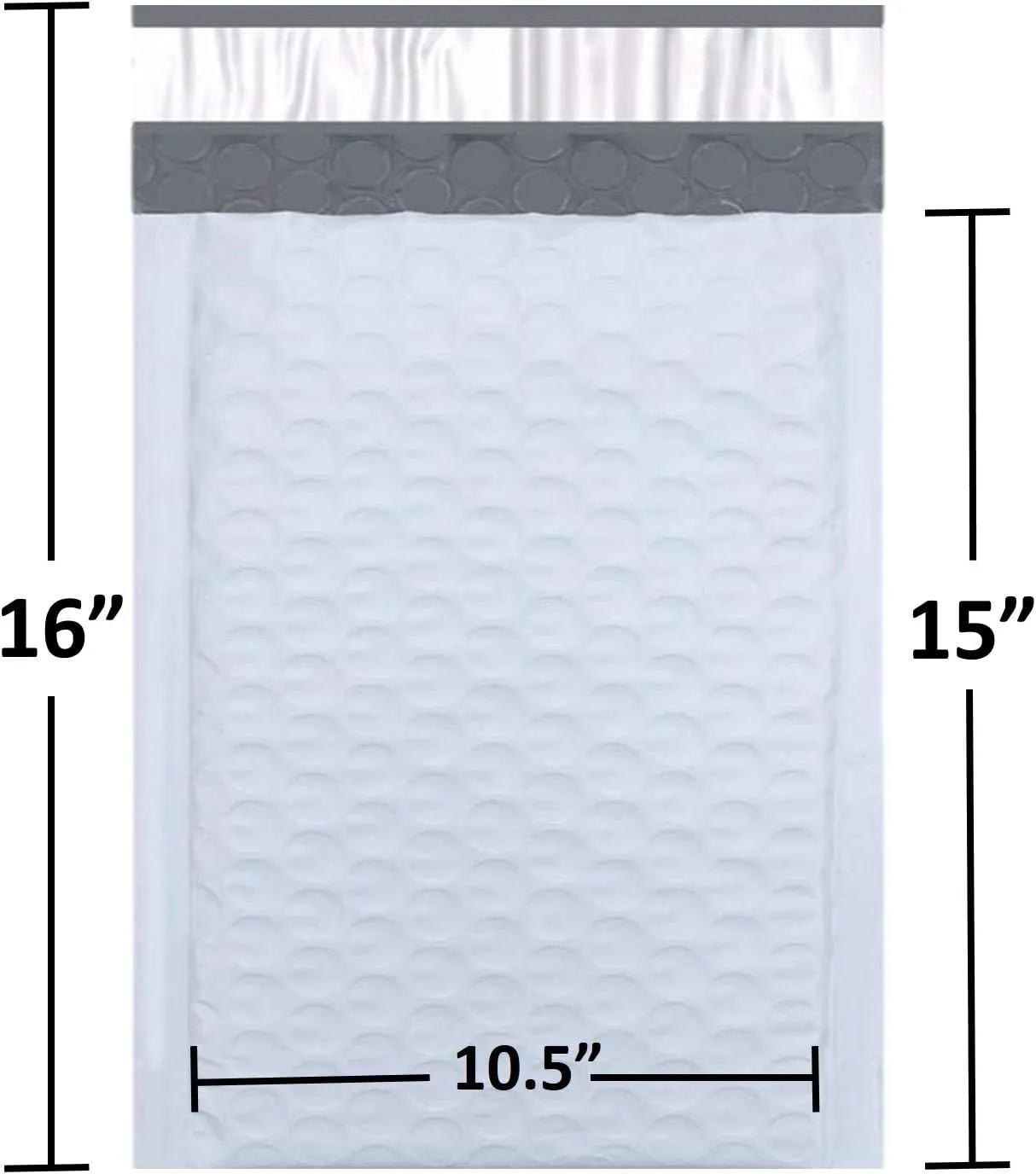 #5 Poly Bubble Mailers 10.5X16 inches Padded Envelope Mailer Waterproof Pack of 25, White