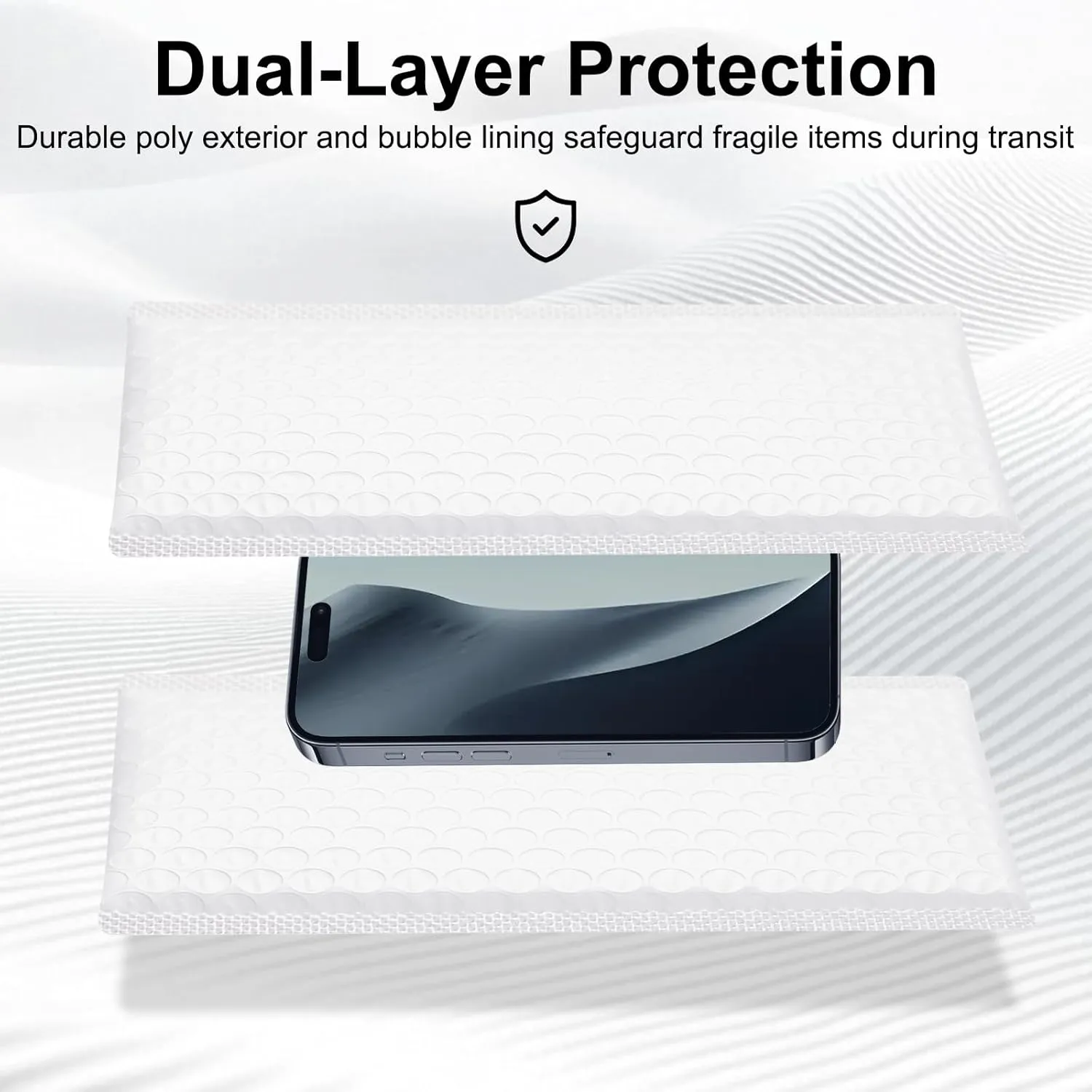 50-Pack of Bubble Mailers, 4x8 Inch, Usable Size 4x7 Inch Padded Envelopes Thick Mailing Envelopes, Bubble-Padded, Opaque Shipping Bags