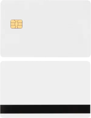 50 Pack SLE4442 Chip Cards with 2 Track 8.4mm HICO Magnetic Stripe