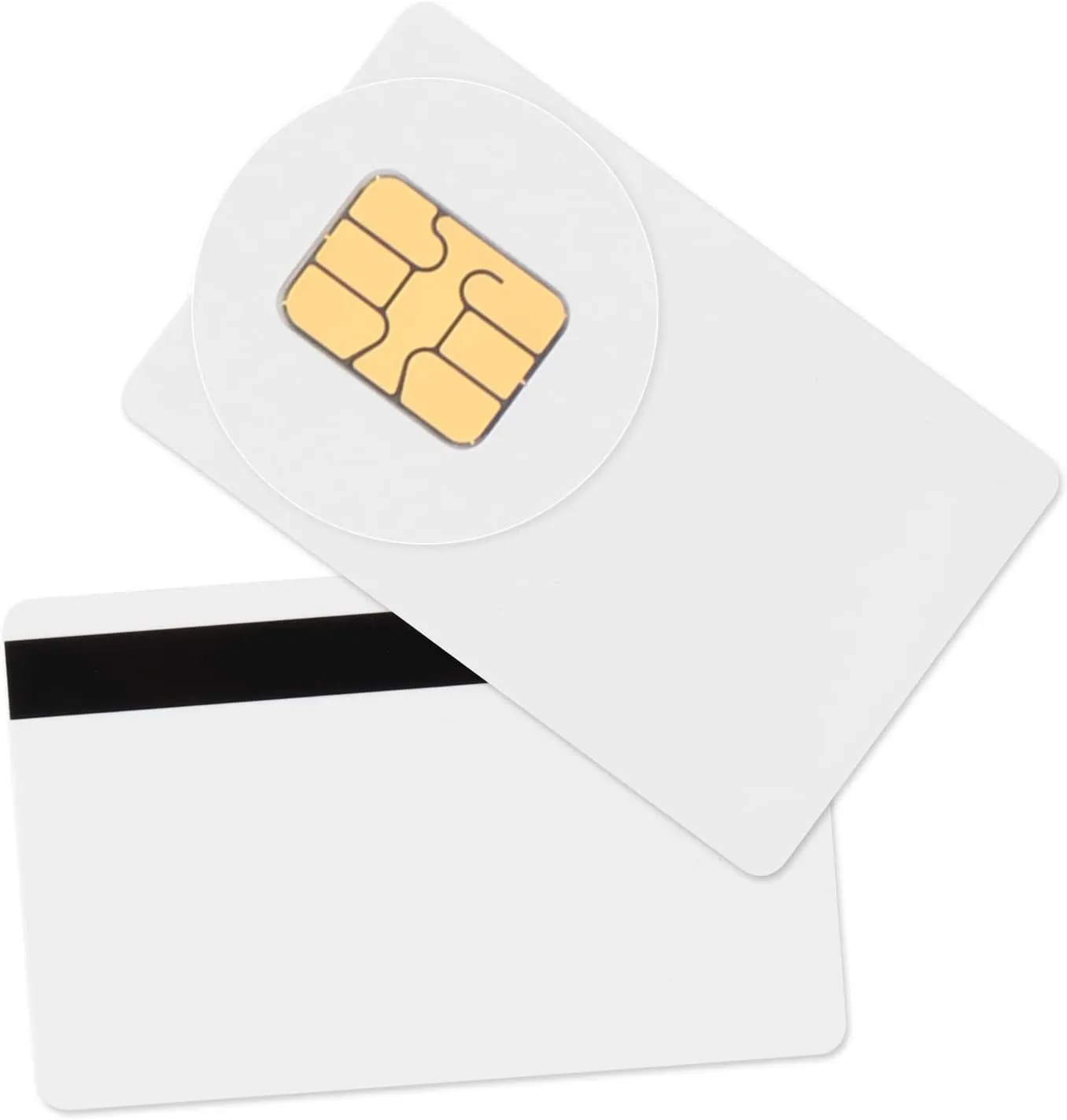 50 Pack SLE4442 Chip Cards with 2 Track 8.4mm HICO Magnetic Stripe