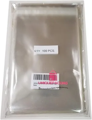 500 Clear Cello Cellophane Bags, 5 11/16 X 8 9/16 Inch (Half Letter / A4 Size) Resealable - for Half 8.5x11 / Letter / A4 Size Photos, Prints.
