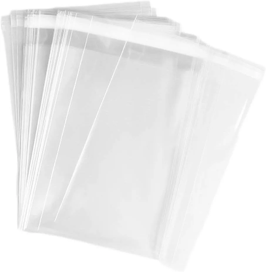 500 Pcs 3 5/8 X 5 1/8 (A1) Clear 4bar Card Resealable Cello Cellophane Bags