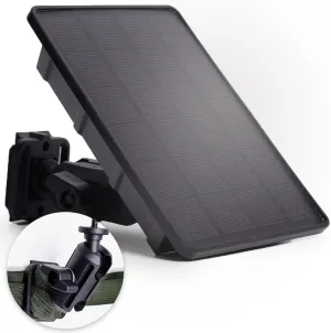 5V/12V Trail Camera Solar Panel - 4W Solar Panel Battery w/ 8000mAh Li-ion Battery, IP66 Waterproof Rated, Solar Battery Charger Kit for Game & Security Cameras (Included Mount & Strap*1)