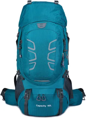 60L Hiking Backpack, Ultra-Light and Large-Capacity Travel Backpack for Climbing Camping Touring Mountaineering (Gray : A)