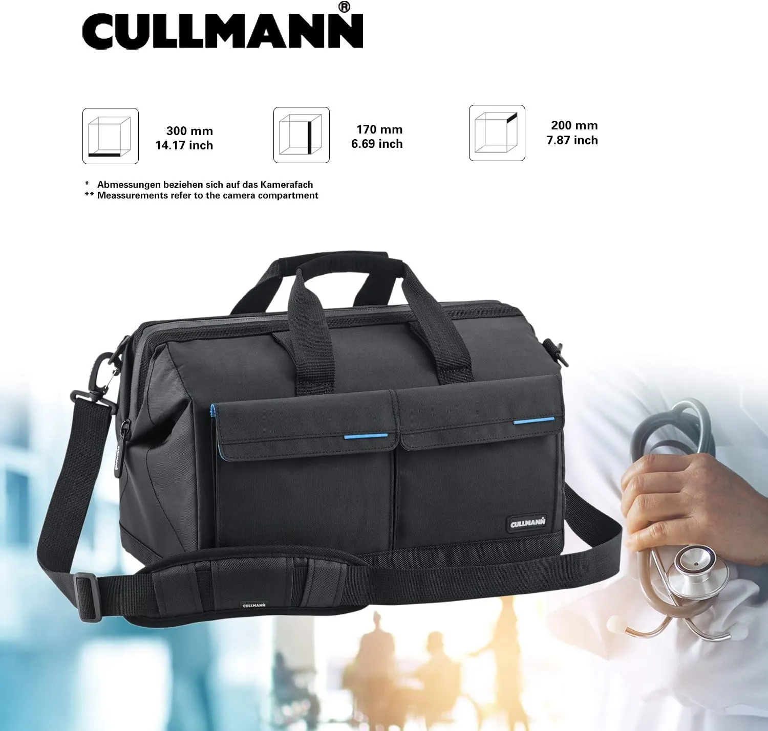 98380 - Amsterdam Maxima 520 - Camera Bag for Medium to Extra Large DSLR Equipment - Inside Dimensions: 360 x 170 x 200 mm