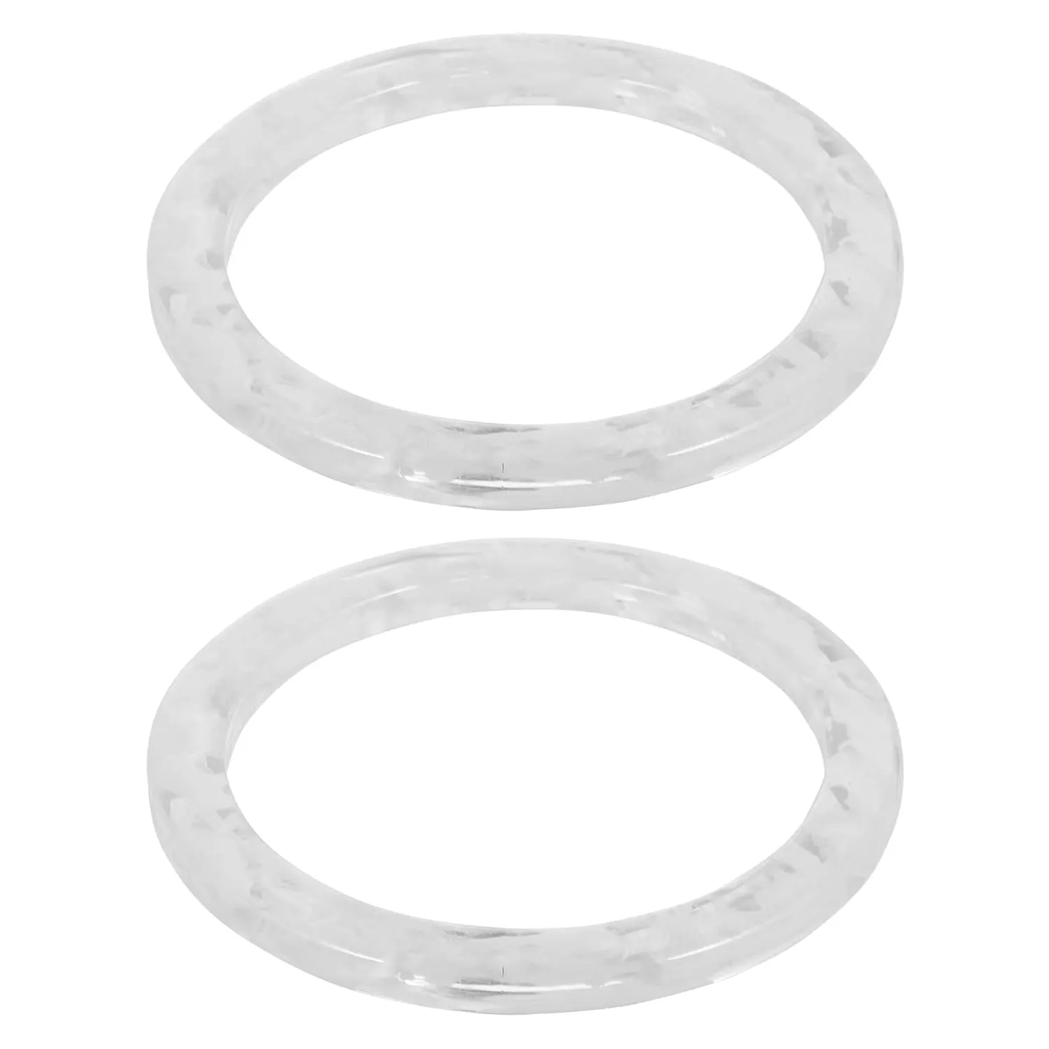 ABOOFAN 2pcs Wristband Resin Keychain Round Purse Handles DIY Bag Silicone Keychain DIY Handbag Handles Bangle Keychain Bag Handles White Color Contrast Shoulder Bag Strap