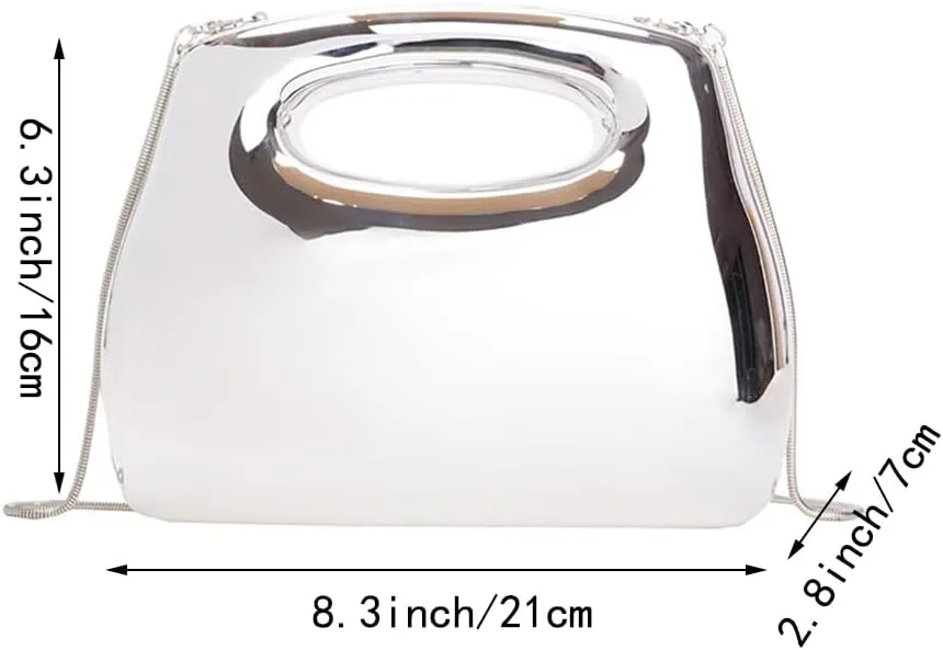 Acrylic Evening Bag for Women Fashion Top Handle Purse Simple Clutch Purse for Concert Celebration Wedding