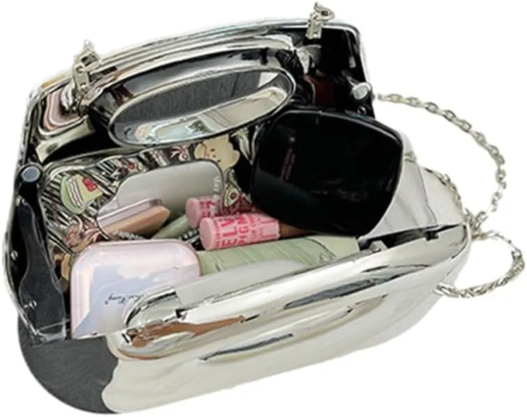 Acrylic Evening Bag for Women Fashion Top Handle Purse Simple Clutch Purse for Concert Celebration Wedding