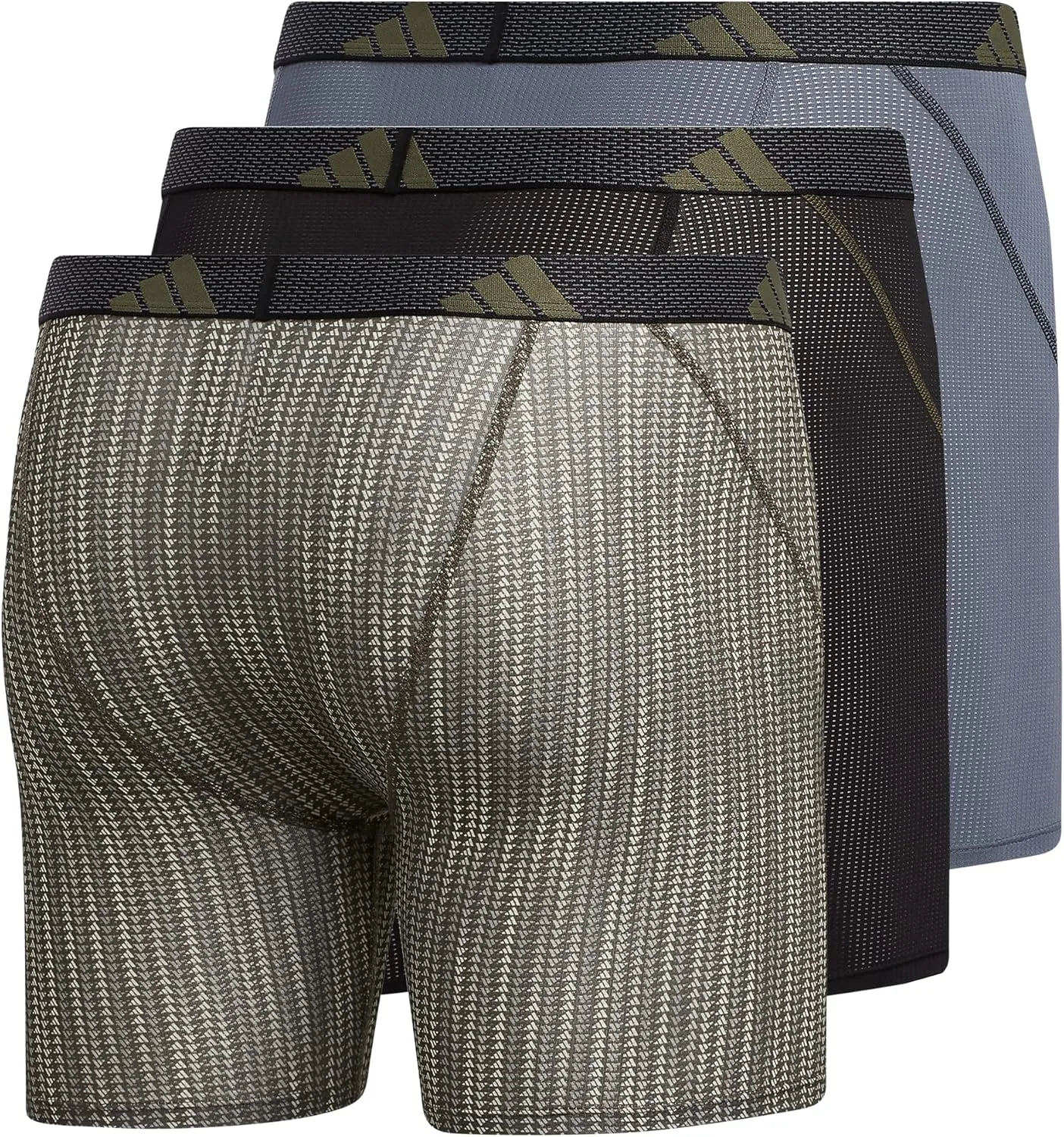 adidas Men's Sport Performance Mesh Boxer Brief Underwear (3-Pack)