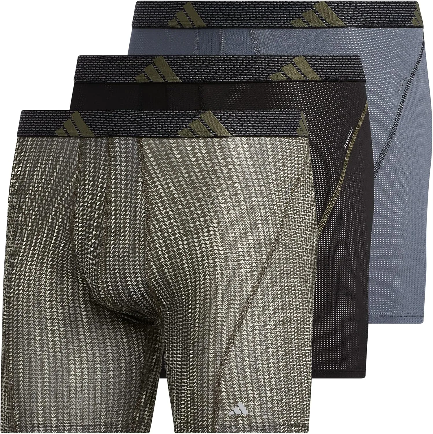 adidas Men's Sport Performance Mesh Boxer Brief Underwear (3-Pack)
