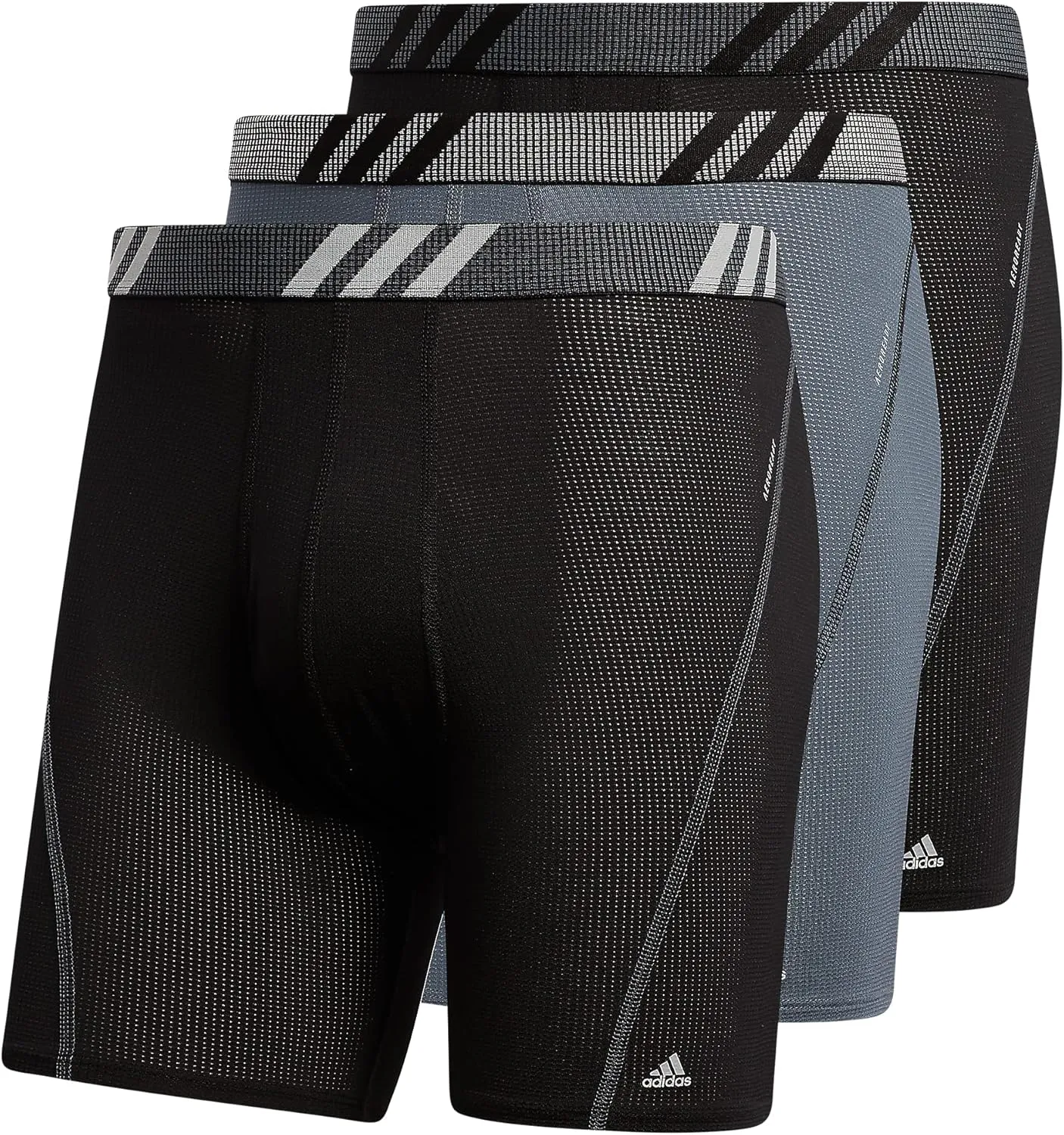 adidas Men's Sport Performance Mesh Boxer Brief Underwear (3-Pack)