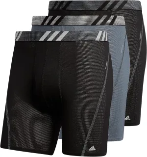 adidas Men's Sport Performance Mesh Boxer Brief Underwear (3-Pack)