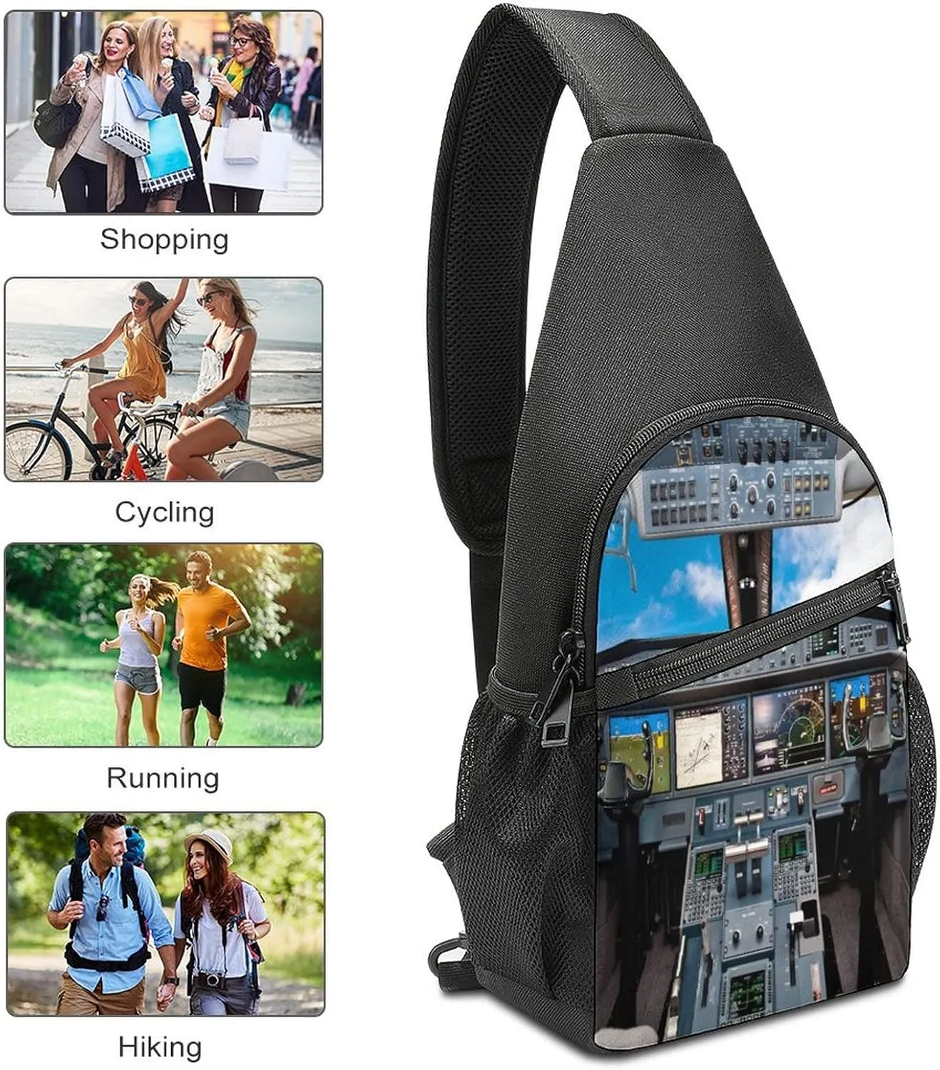 Adjustable Fanny Waist Pack Pouch, Crossbody Durable Runners Bag Wallet for Sports Cycling Gym Hiking Fitness Women Men