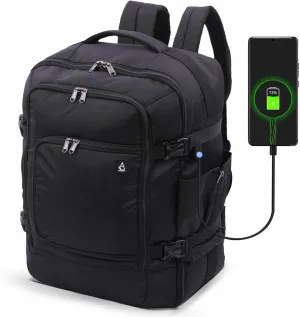 Aerolite 18x14x9” AA/Delta Airlines Maximum Size Backpack Eco-Friendly Cabin Luggage Approved Travel Carry On Holdall Lightweight Shoulder Bag Flight Rucksack with YKK Zippers 5 Year Warranty