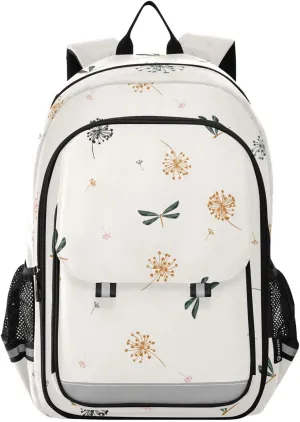 ALAZA Blow Flowers and Dragonflies Kids Laptop Backpack 17 inch School Bookbag Back Pack Business Computer Bag Casual Daypack