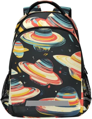 Alien Spacecraft Backpack for School Bookbag Kids School Bags Travel Rucksack,13L