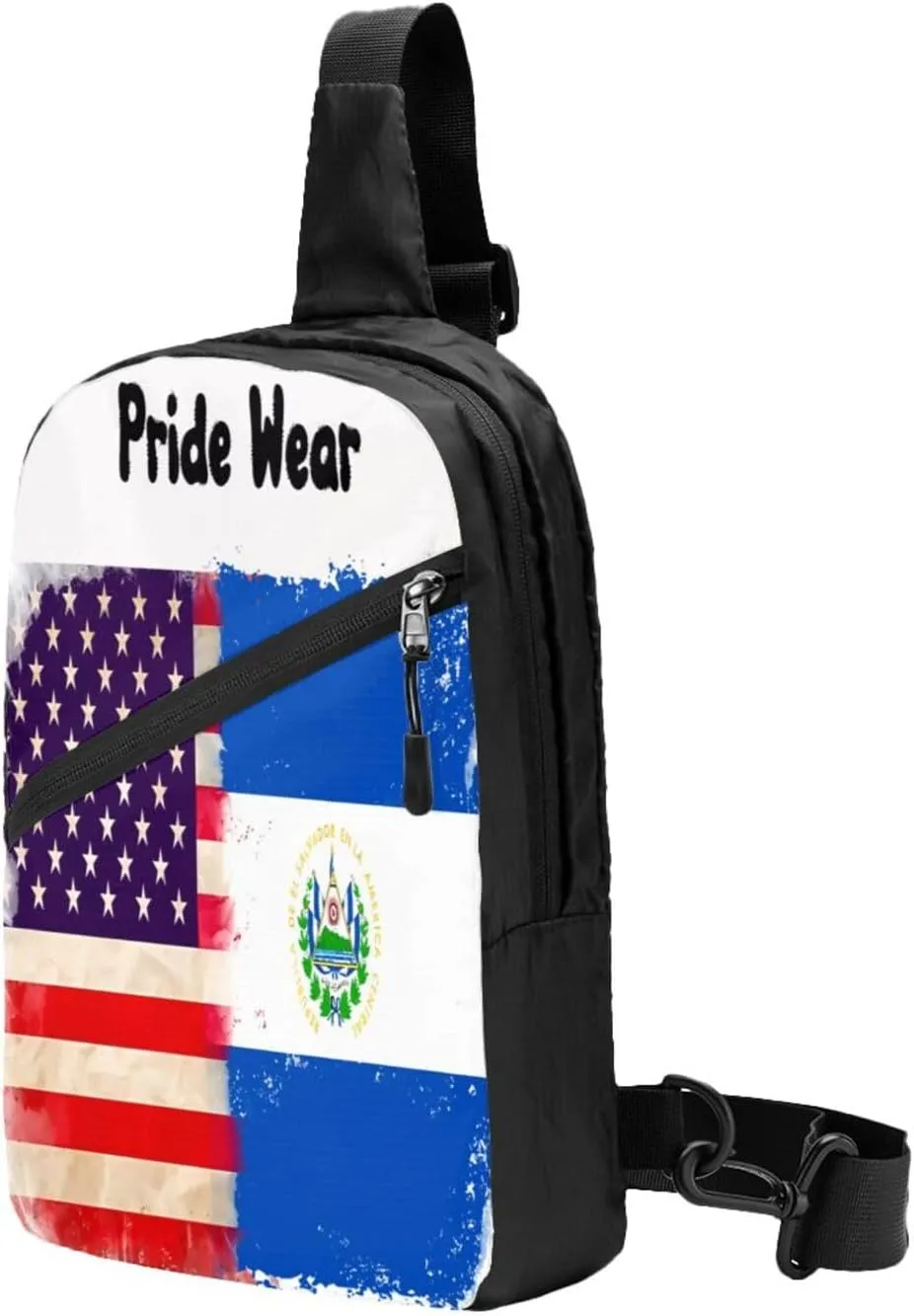 American El Salvador Flag Crossbody Bag Portable Sling Bags Foldable Chest Daypack Reusable Sports Shoulder Backpack Diagonally Casual Rucksack Travel Bag