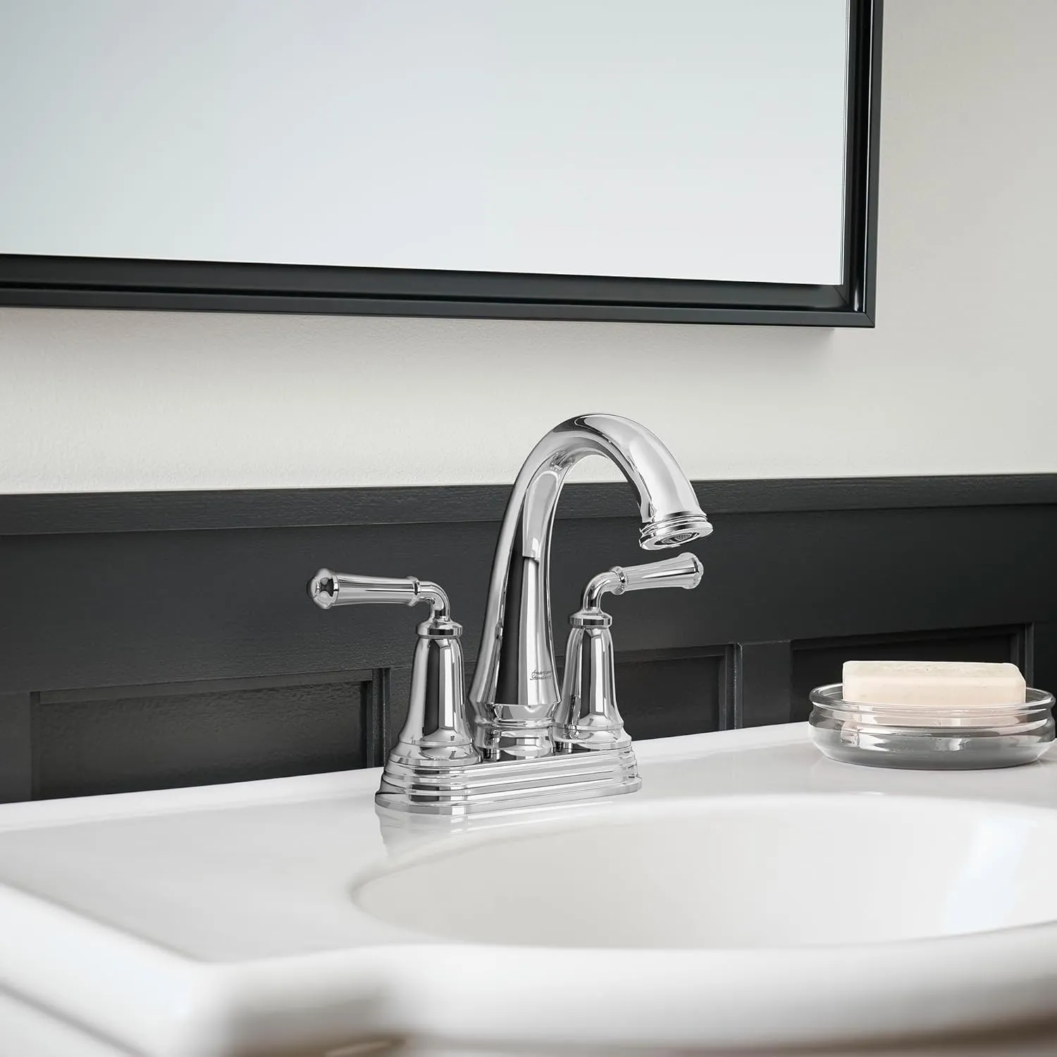 American Standard 7052207.002, Delancey 4-Inch Centerset 2-Handle Bathroom Faucet 1.2GPM, Chrome
